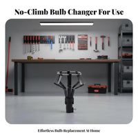 Telescopic Pole Light Bulb Changer No Ladder Needed High Ceiling Light Bulb Changer Detachable Head for Maintenance, Elderly, Vaulted Ceilings