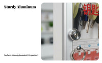 Lockable 48-Slot Key Lockbox Numbered Hooks Wall-Mounted Lockbox Color-Coded Labels Security Container Heavy-Duty Construction for Real Estate Agents, Property Managers, Car Dealership Personnel, Hotel, Home, Garage