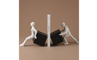Abstract Figure Bookends Stable Human Figure Bookends Non-Slip Book Ends