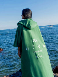 NuJune保暖游泳斗篷速干吸水毛巾衣户外运动防风加厚外套温泉浴袍