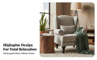 side-panel armchair Chair Highrear Design Upholstered side-panel armchair Traditional rustic American Country look Single Sofa for Residents, Adults, Living Room, Bedroom, Balcony