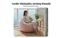 2-Person Capacity transformable Bean Bag Lie-Flat Teardrop Bean Bag snug Design Floor Chair Soft Fabric for partners, Adults, gaming enthusiasts, Small Apartment, Bedroom, Living Room, perusing corner