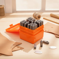 37 Pieces Metal Stamp Punch Set 3mm Steel Punch Set with Holder Sturdy Tool for Crafters, Leatherworkers, Diy Crafts