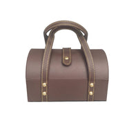 PU Leather Bracelet Box 7 Slots Bracelet Storage Box Handbag Style Mobile Jewelry Storage Case