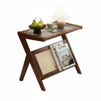 Minimalist design C-Shaped Sofa Table Japanese Aesthetic C-Shaped Tray Table Space-Saving Living Room Furniture Multi-Purpose for Apartment Dwellers, Homeowners, Home Workers, Bedroom, Balcony, Small Spaces