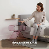 Space-Saving C-Shaped End Table Minimalist & and design Bedside Stand Modern Design Household Furniture Light Luxury for Apartment Dwellers, Students, property owners, Bedroom, Small areas, Living Room, Home Office
