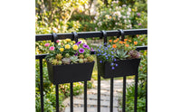 Railing Planter Box over-the-Rail Hanging Planter Box Drainage Railing Flower Pot for Fence, Patio