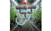 U-Shaped Pipe Venturi Fertilizer Injector Red Handle Irrigation Fertilizer Injector Tapered Outlet Garden Equipment Transparent Hose