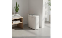 Odor-Sealing Lid Narrow Space Trash Bin Large Capacity Press Top Wastebasket Space-Saving Design Slim Lidded Trash Can Easy to Clean for Tight Areas, Kitchen, Bedroom, Office