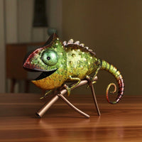 Metal Chameleon Chameleon Sculpture Decorative Garden Ornament for Patio, Yard
