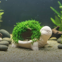 Ceramic Fishes Cave Hollow Design Ceramic Fishes Greenery Aquarium for Beginners, Underwater Landscaping