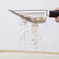 Cat Sifter with Detachable Handle, 304 Stainless Steel Metal Material, Slotted Flat design, Practical Cat Owner Gift Idea
