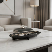Hammered Metal Tray Modern Aluminum Tray Handcrafted Bowl for Coffee Table, Sideboard