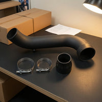 Aluminum Alloy Intake Pipe Kit Black Intake Pipe with Silicone Coupler Long-Lasting High Performance for Car Enthusiasts