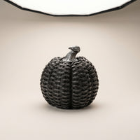 Rattan-Look Resin Pumpkin Woven Pumpkin Decor Rustic Pumpkins Vintage for Tabletop, Mantel