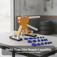 Spring-Loaded Car Dent Removal Repair Pulling Tool Gold-Colored Paintless Dent Removal Repair Tool Rubber-Padded Adjustable