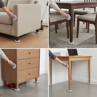 Self-Adhesive PTFE Furniture Glides for Tables and Chairs, Floor Protection Pads