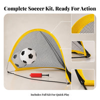 Quick Setup Circular Spring-up Soccer Goal Easy Storage Foldable Soccer Goal Ground Stakes