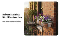 Space-Saving Railing Planter Holder Adjustable fasteners Plant Stand Multi-Functional Hanging Shelf Easy to Install for Apartment Dwellers, Gardeners, Homeowners, Balcony, windowsill, Patio, Porch
