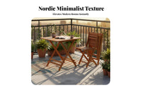 Foldable Design No-Assembly Collapsible Table Space-Saving Cross-Frame Trestle Table Lightweight Household Furniture Sturdy Construction for Apartment Dwellers, Telecommuting Workers, Small Areas, Dining Room, Balcony, Home Office