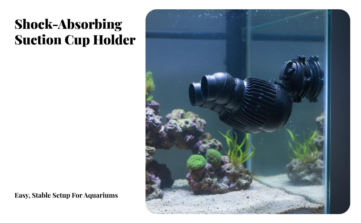 Aquarium Water Circulator Silent Fish Tank Circulation Pump Strong Suction Cup Mount Aquarium Current Pump for Aquarists, Saltwater Aquariums