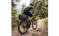 Aluminum Alloy Rear Bike Rack with Bag Round Bike Cargo Rack with Bag Sturdy Rear Cargo Carrier Heavy Duty for Commuting