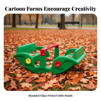 4-Person Flower Teeter-Totter vividly Colored Multi-Person Teeter-Totter Promotes Active Play Playground Equipment for Toddlers, returnyard, play area, Lawn
