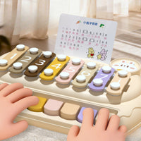 Xylophone Piano Toy Early Education Piano Xylophone with Mallets Interactive Bunny Percussion Instrument for Young Children, Infants, Playroom