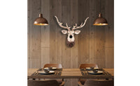 3D Sculpted Faux Deer Head Wall Mount Lifelike Deer Head Wall Decor Fade Resistant for Entryway