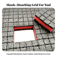 Shock Absorption Pre-Cut Grid Foam Insert Shockproof Pick and Pluck Foam Anti-Pressure for Hobbyists, Professionals, Equipment Case, Drawer