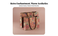 Floral Print Tote Bag Vintage & Design Floral Print General-Purpose Bag Flower Pattern Retail Packaging for Retailers, Women, Boutiques