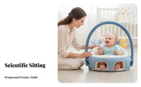 Spine Support Inflatable Sofa Anti-Fall Design Sit-Training Chair Safety Guardrails Sitting Aid unrestricteds parents' Hands for Infants, Babies, Toddlers, Indoors, Living Room, Feeding Time, play mealtimes