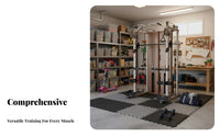 Complete Guide Machine Heavy Duty Multifunctional Strength Rack Adjustable Home Fitness System Rack for Bodybuilders, Athletes