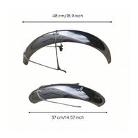 2 Pieces Bike Mudguard with Support Struts Glossy Bike Mudguard Set Strong