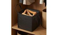Soft-Sided Hanger Storage Bag Open-Top Square Textile Storage Bag Carry Handles