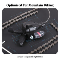 Cycle Lever Gear Selector Precise Shifting Lever Gear Selector Set Mountain Bike Gear Lever Ergonomic Levers Handlebar Gear