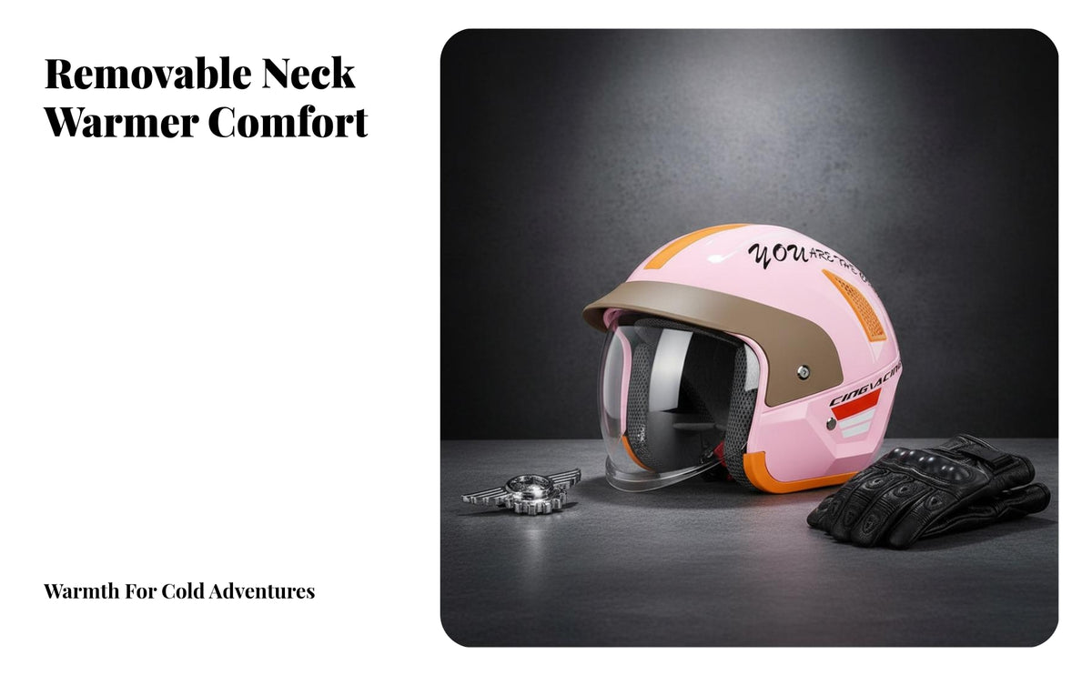 Motorcycle Half Helmet 3C Certified for Use Face Windproof for Adults, Moped Motorcyclist S, Daily Commuting, Leisure Rides, Highway Cruising