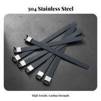 L-Shaped Aquatic Wire Strap Plastic Coated Stainless Steel Tie Automatic-Locking Steel Wire Tie Rustproof