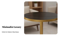Light Luxury Design 3-Piece Round Table and Chair Set Modern Design 3-Piece Breakfast Nook Set Space-Saving Household Furniture Sturdy Construction for Apartment Dwellers, Business Owners, Balcony, Office Reception, Kitchen, Small Areas