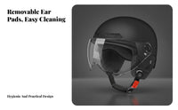 Electric Bike Helmet 3C Certified Motorcycle Half Helmet Four-Season Use for Commuters, Motorcyclists, City Riding, Daily Travel, Leisure Rides