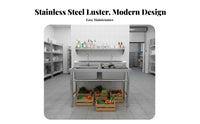 Commercial Kitchen Sink Heavy Duty Freestanding Stainless Steel Sink Rust Resistant Multi-Basin Wash Station for Chefs, Business Owners, Bar, Workshop