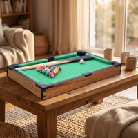 Tabletop Pool Table Space-Saving Tabletop Billiard Sturdy Table Toy for Kids, Family, Playroom, Indoor