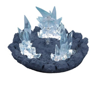 Rock-Textured Diorama Base with Ice Effects Clear Figure Display Base Cracked Effect Parts Multi-Scale for Hobbyists