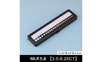 Metal Gemstone Comparison Box Compact Stone Size Reference Case Rectangular Gemstone Display Box Transparent for Classroom