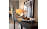 Boat-Shaped Tray Silver Tray with Hammered Texture Modern Fruit Dish for Shelf