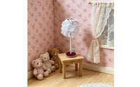 Red Houndstooth Sofa Detailed Textile Pattern Miniature Plaid Sofa Upholstered 1:12 Scale Couch