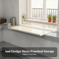 Space-Saving Windowsill Widening Board Multi-Purpose Window Sill Plate Naileffortless Installation Countertop Extender Easy to Clean for Apartment Dwellers, Plant Lovers, Kitchen, Balcony, Bathroom, Living Room