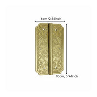 Vintage Design Chinese Design Door Hinge Oxidation Resistant Antique Brass Cabinet Hinge for DIY Enthusiasts