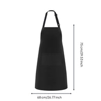 Kitchen Bib Apron Adjustable Cooking Apron Machine Washable Guard Wear for Chefs, Cooks, Cafe, Pastry Making