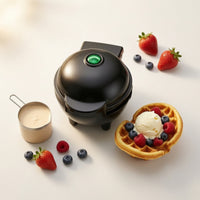 Electric Waffle Bowl Maker with Nonstick Plates Space-Saving Waffle Bowl Maker Vertical Storage Appliance Quick for Home Cooks, Breakfast, Kitchen